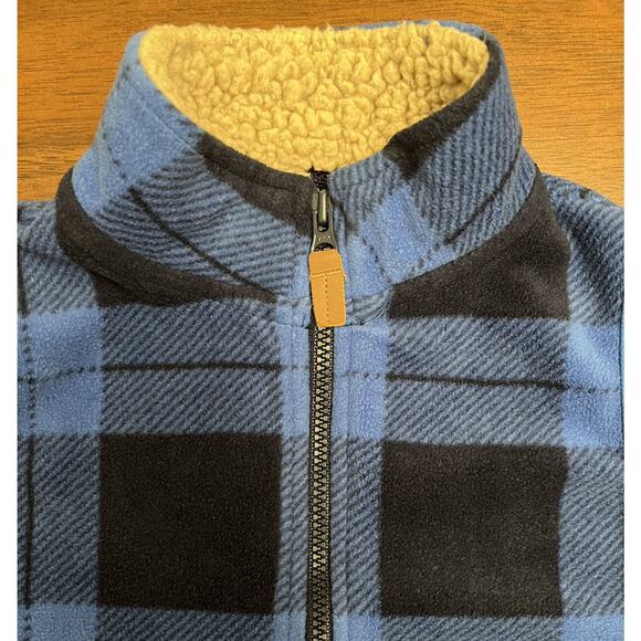 Carter's Fleece Blue Plaid Vest 18M - Picture 4 of 5